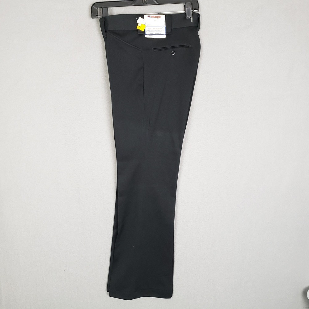 Vintage Wrangler Knit Dress Pants Black Made In USA Size 30x30 Deadstock NWT